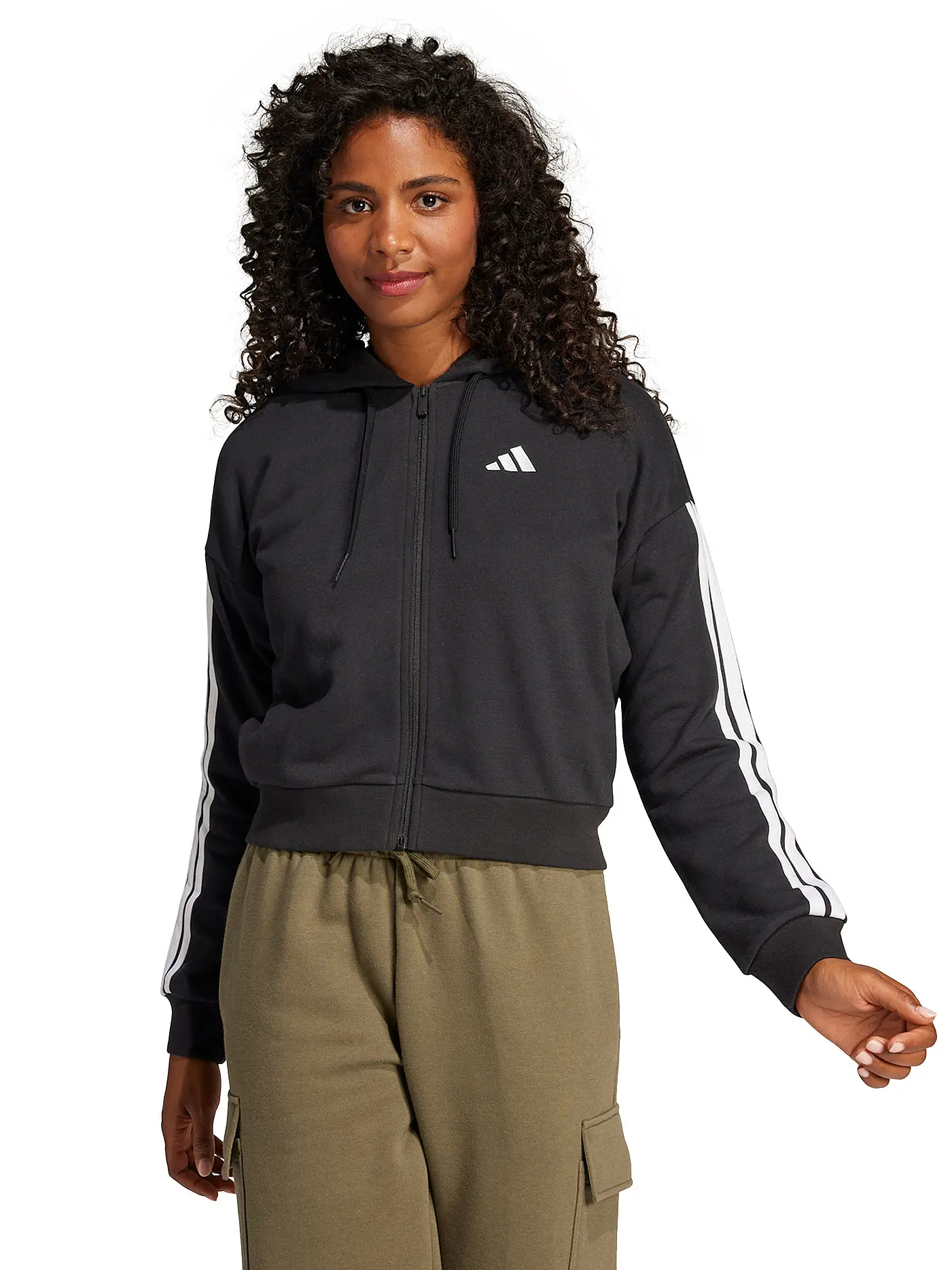 ADIDAS | Damen Kapuzenjacke 3S FT FZ | 